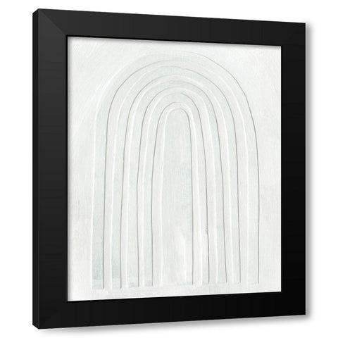 Arcobaleno Bianco II Black Modern Wood Framed Art Print with Double Matting by Scarvey, Emma