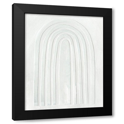 Arcobaleno Bianco II Black Modern Wood Framed Art Print by Scarvey, Emma