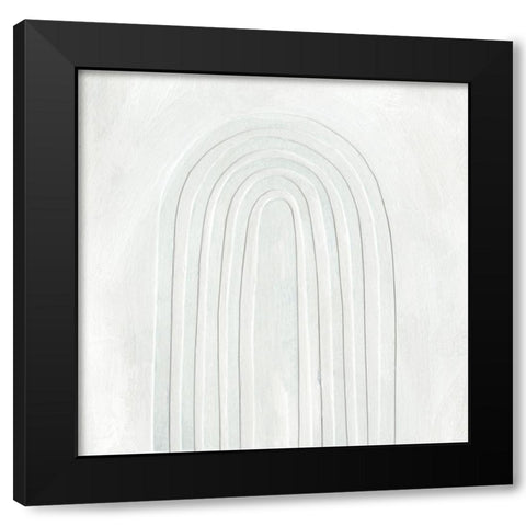 Arcobaleno Bianco III Black Modern Wood Framed Art Print with Double Matting by Scarvey, Emma
