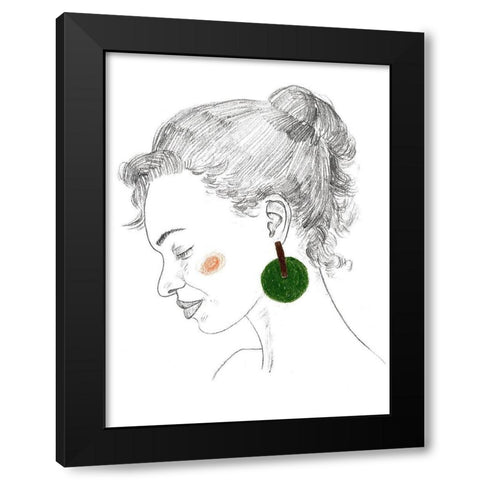 Glance I Black Modern Wood Framed Art Print by Wang, Melissa