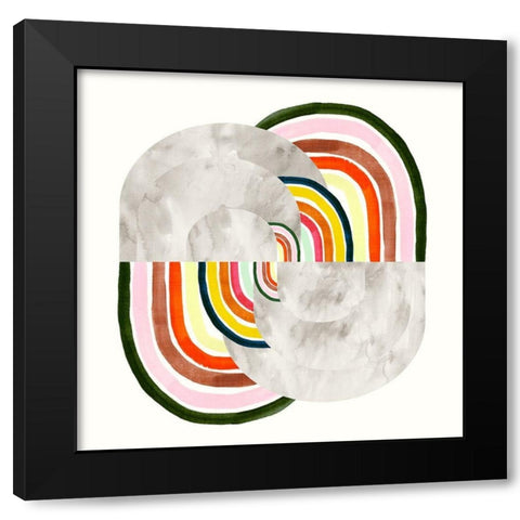 On Repeat I Black Modern Wood Framed Art Print with Double Matting by Borges, Victoria