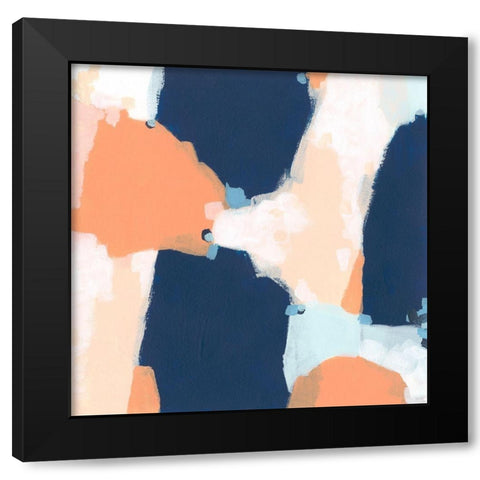 Confetti Impression I Black Modern Wood Framed Art Print by Vess, June Erica