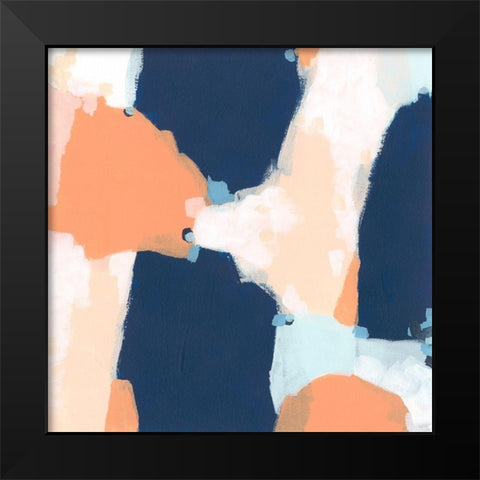 Confetti Impression I Black Modern Wood Framed Art Print by Vess, June Erica