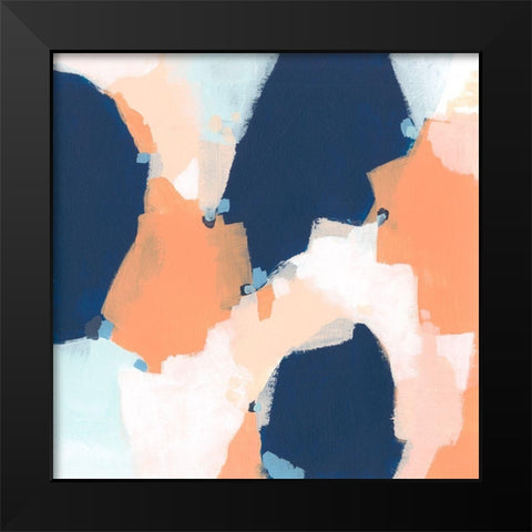 Confetti Impression II Black Modern Wood Framed Art Print by Vess, June Erica