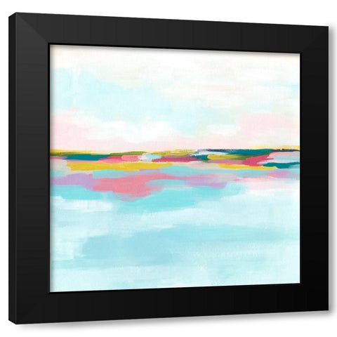 Rainbow Horizon I Black Modern Wood Framed Art Print with Double Matting by Vess, June Erica