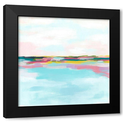 Rainbow Horizon II Black Modern Wood Framed Art Print with Double Matting by Vess, June Erica