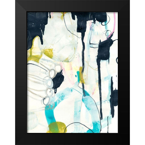 Graffiti Split I Black Modern Wood Framed Art Print by Vess, June Erica