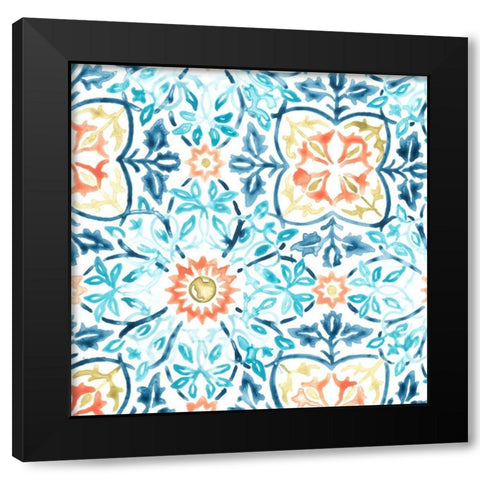 Medallion Medley I Black Modern Wood Framed Art Print with Double Matting by Vess, June Erica