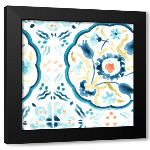 Medallion Medley V Black Modern Wood Framed Art Print by Vess, June Erica