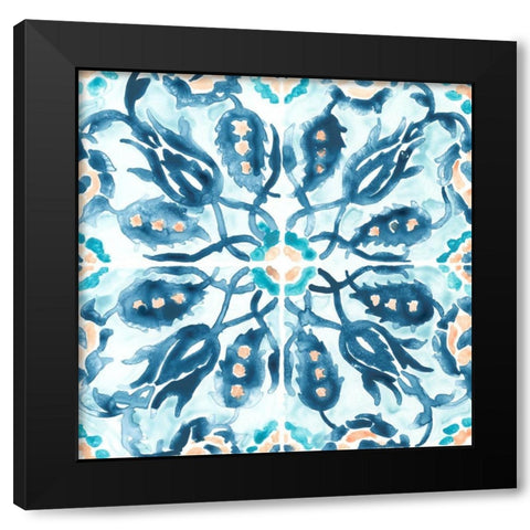 Medallion Medley VI Black Modern Wood Framed Art Print by Vess, June Erica