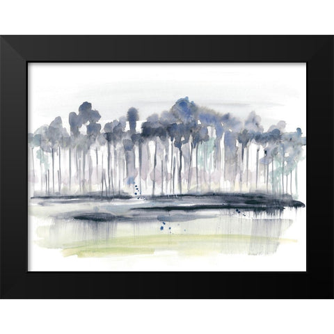 Treeline Splash II Black Modern Wood Framed Art Print by Goldberger, Jennifer
