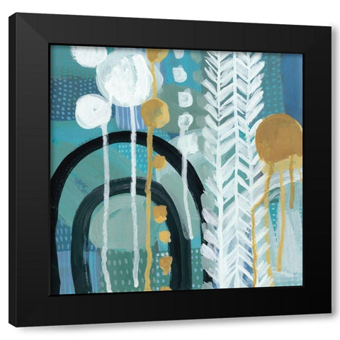 Ocean Garden II Black Modern Wood Framed Art Print with Double Matting by Zarris, Chariklia