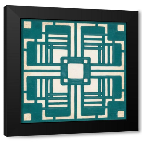 Non-Embellished Deco Tile I Black Modern Wood Framed Art Print by Vess, June Erica