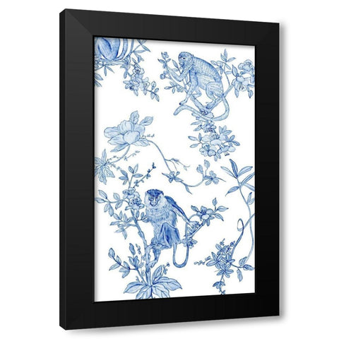 Monkey Land II Black Modern Wood Framed Art Print by Wang, Melissa