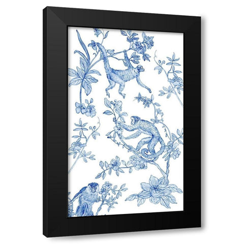 Monkey Land IV Black Modern Wood Framed Art Print with Double Matting by Wang, Melissa