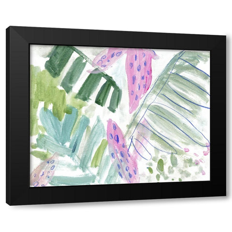 Tropical Abstraction I Black Modern Wood Framed Art Print with Double Matting by Wang, Melissa