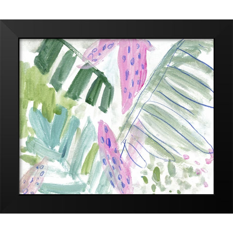 Tropical Abstraction I Black Modern Wood Framed Art Print by Wang, Melissa