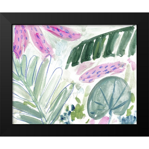 Tropical Abstraction II Black Modern Wood Framed Art Print by Wang, Melissa