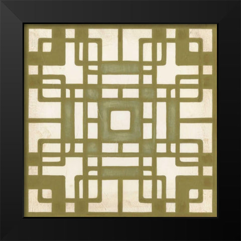 Non-Embellished Deco Tile II Black Modern Wood Framed Art Print by Vess, June Erica