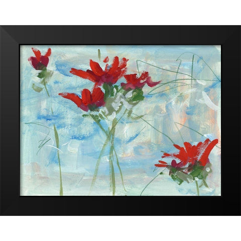 In the Wind I Black Modern Wood Framed Art Print by Wang, Melissa