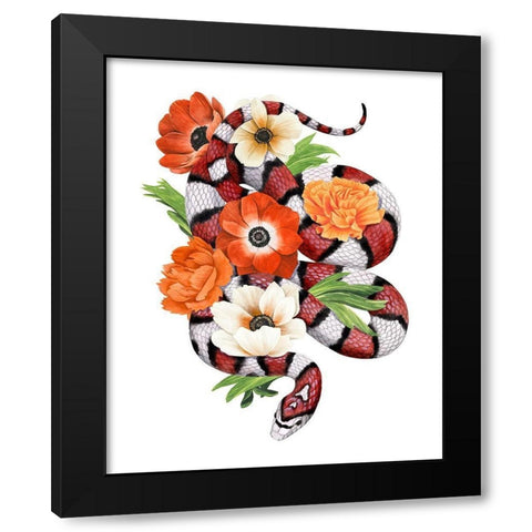 King Snake II Black Modern Wood Framed Art Print with Double Matting by Popp, Grace