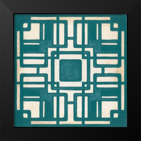 Non-Embellished Deco Tile IV Black Modern Wood Framed Art Print by Vess, June Erica