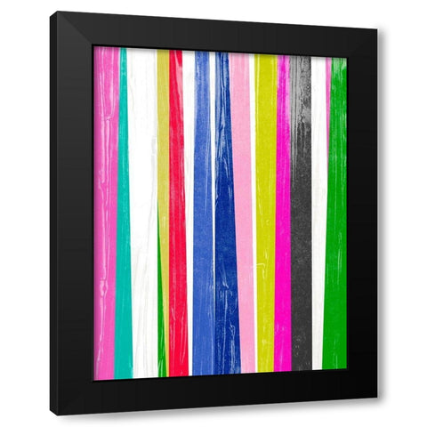 Vertical Bands I Black Modern Wood Framed Art Print by Vess, June Erica