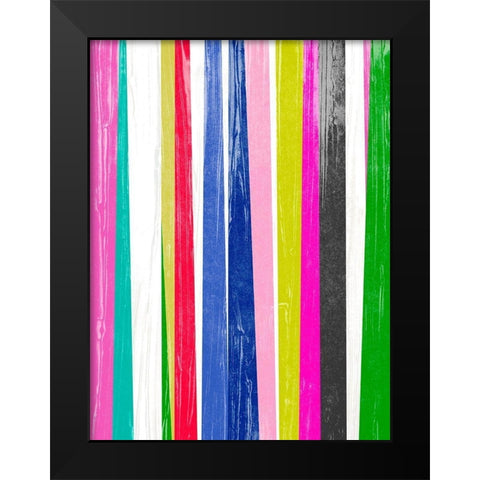 Vertical Bands I Black Modern Wood Framed Art Print by Vess, June Erica