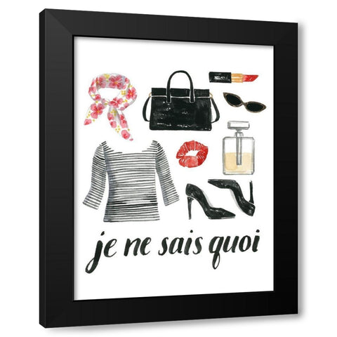 The French Girl I Black Modern Wood Framed Art Print by Popp, Grace