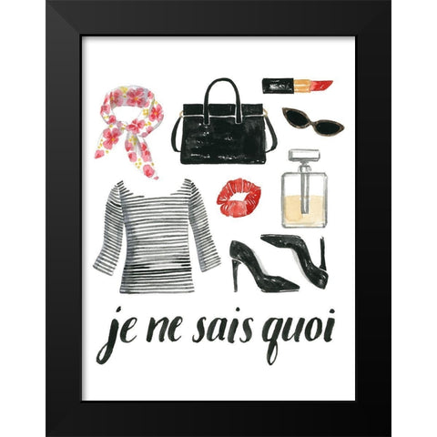 The French Girl I Black Modern Wood Framed Art Print by Popp, Grace