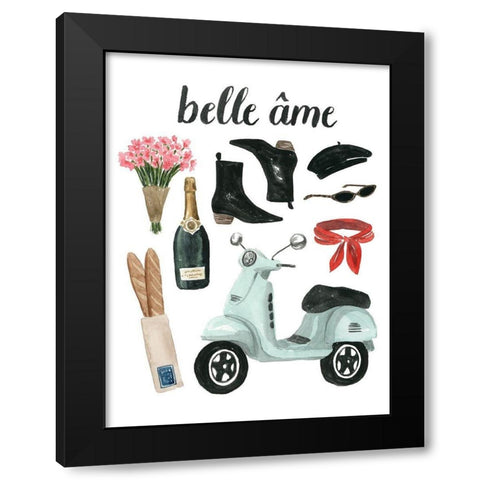 The French Girl II Black Modern Wood Framed Art Print by Popp, Grace