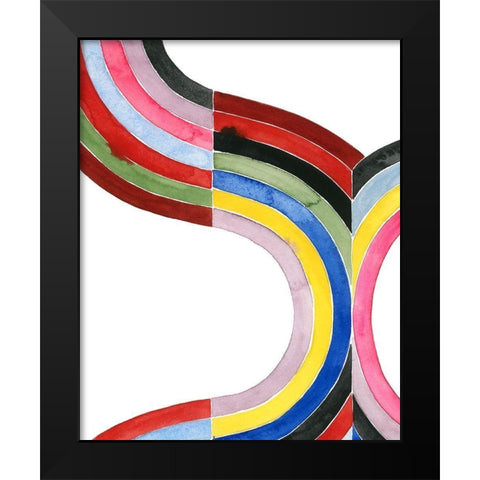 Deconstructed Rainbow I Black Modern Wood Framed Art Print by Popp, Grace
