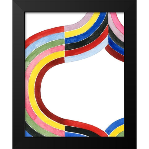 Deconstructed Rainbow II Black Modern Wood Framed Art Print by Popp, Grace