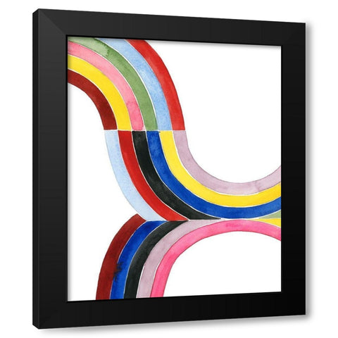 Deconstructed Rainbow III Black Modern Wood Framed Art Print with Double Matting by Popp, Grace