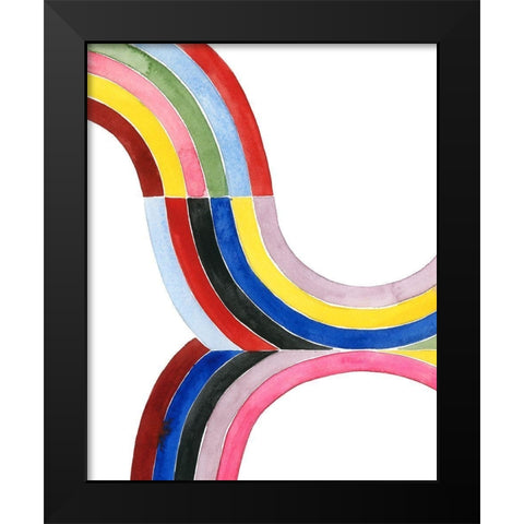 Deconstructed Rainbow III Black Modern Wood Framed Art Print by Popp, Grace