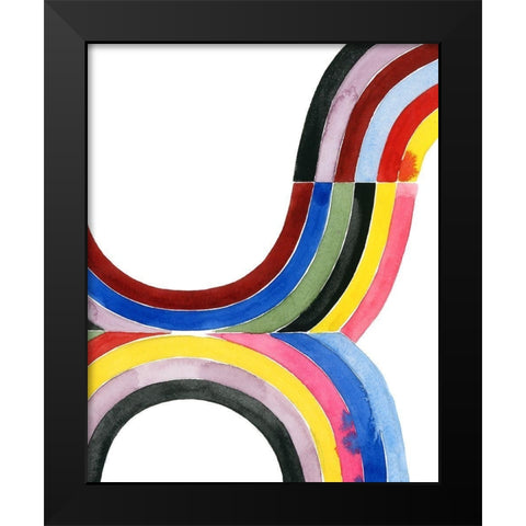 Deconstructed Rainbow IV Black Modern Wood Framed Art Print by Popp, Grace