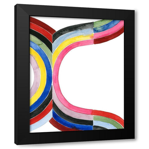 Deconstructed Rainbow VI Black Modern Wood Framed Art Print by Popp, Grace