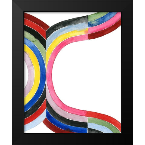 Deconstructed Rainbow VI Black Modern Wood Framed Art Print by Popp, Grace