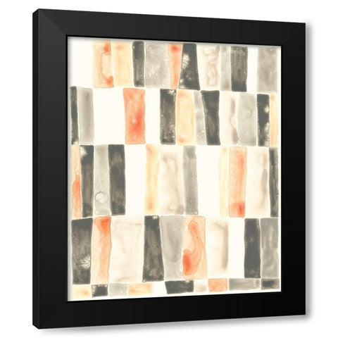 Soft Swatches IV Black Modern Wood Framed Art Print with Double Matting by Vess, June Erica