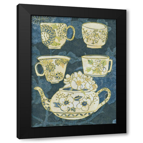 Oolong II Black Modern Wood Framed Art Print with Double Matting by Zarris, Chariklia