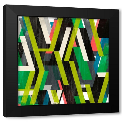 Diagonal Slipstream I Black Modern Wood Framed Art Print by Vess, June Erica