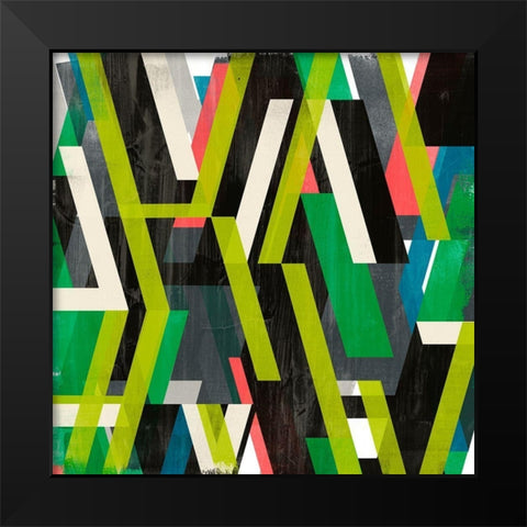 Diagonal Slipstream I Black Modern Wood Framed Art Print by Vess, June Erica