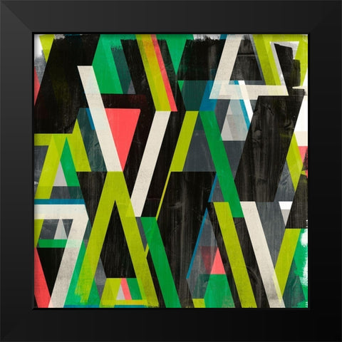 Diagonal Slipstream II Black Modern Wood Framed Art Print by Vess, June Erica