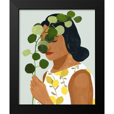 Botany Portrait II Black Modern Wood Framed Art Print by Borges, Victoria