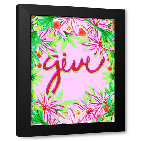 Christmas Foliage III Black Modern Wood Framed Art Print with Double Matting by Blanckslate