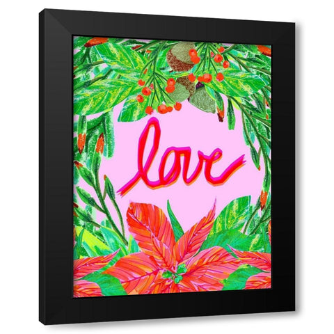 Christmas Foliage IV Black Modern Wood Framed Art Print with Double Matting by Blanckslate