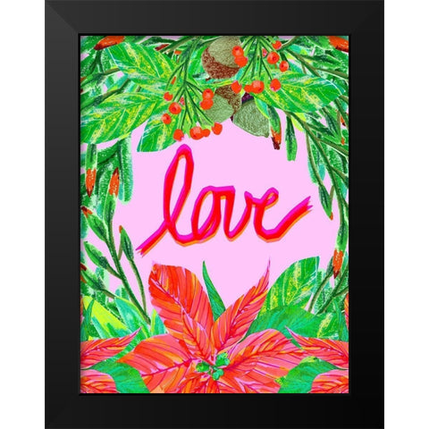 Christmas Foliage IV Black Modern Wood Framed Art Print by Blanckslate