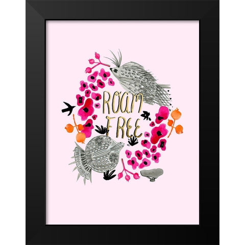 Roam Free I Black Modern Wood Framed Art Print by Blanckslate