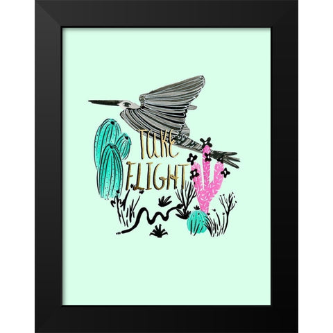 Roam Free II Black Modern Wood Framed Art Print by Blanckslate