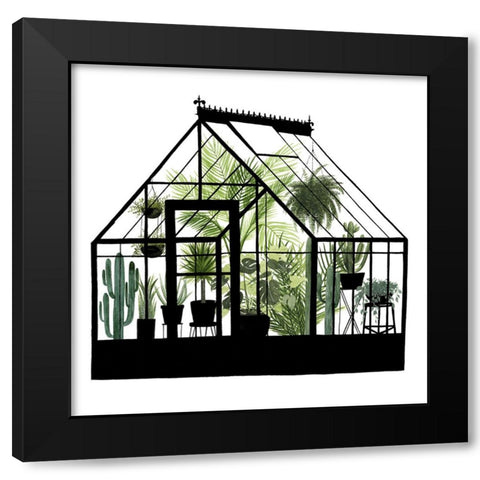 Glass House I Black Modern Wood Framed Art Print with Double Matting by Popp, Grace